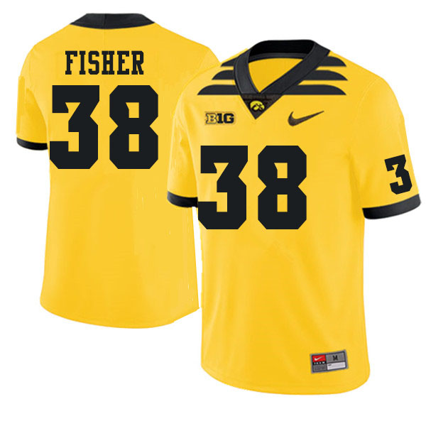 Men #38 Jake Fisher Iowa Hawkeyes College Football Jerseys Sale-Gold